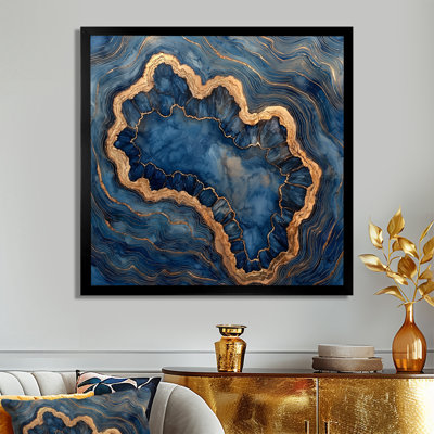 Art mural pour salon Scarpough Aqua Geode and Wood Slide Spiral V - cristaux
