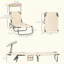 Chaises longues pliantes pour piscine, chaises de bronzage d'extérieur avec abat-jour, dossier inclinable, structure en acier et poche latérale pour la plage, la cour, le patio