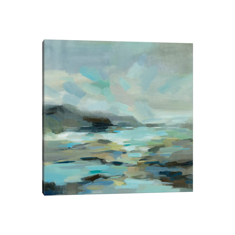 Blue Lagoon by Silvia Vassileva - Wrapped Canvas Painting, 45.72 cm H x 45.72 cm W x 3.175 cm D