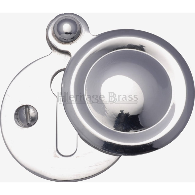 Heritage Brass Heritage Round Covered Keyhole, Polished Chrome