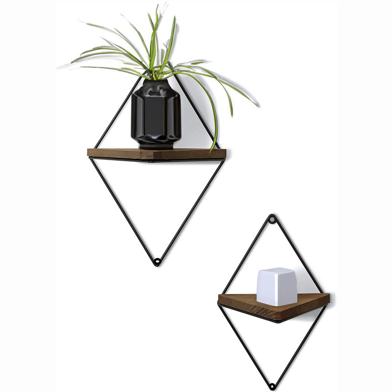 2 Piece Diamond Floating Shelf