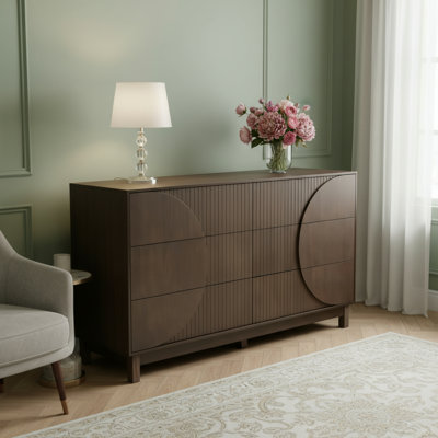 Elegant Design 60"W 6 Drawer Dresser