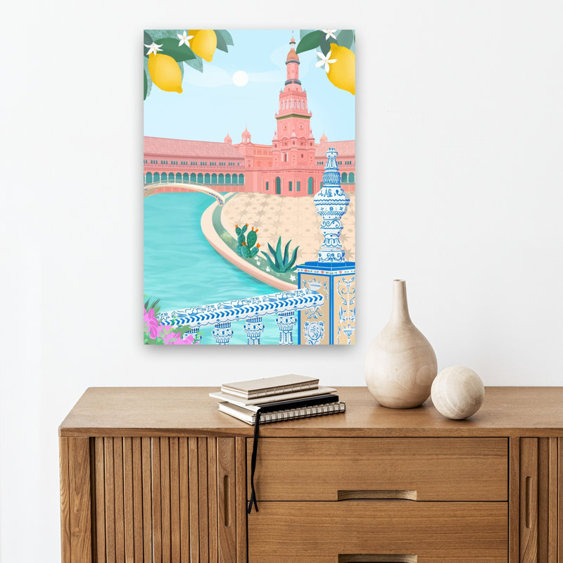 Sevilla, Spain Contemporary Architecture Summer Wall Art Print 1 Piece Wrapped Canvas Wall Art, 45.72cm H x 30.48cm W