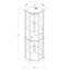 Vitrine d'angle éclairée à 6 étagères, vitrine en chêne avec étagères en verre trempé réglables et fond miroir (ampoule E26 non incluse)-205538455