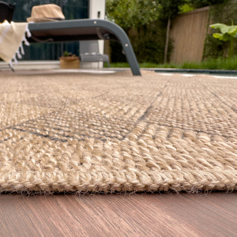 Nature Collection Argyle Indoor / Outdoor Area Rug, Rectangle 80 x 150cm