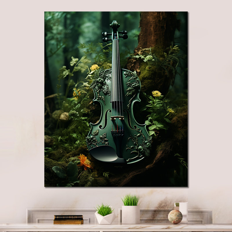 «Violin Verdure In The Forest» sur, H 32 po x l 16 po x P 1 po