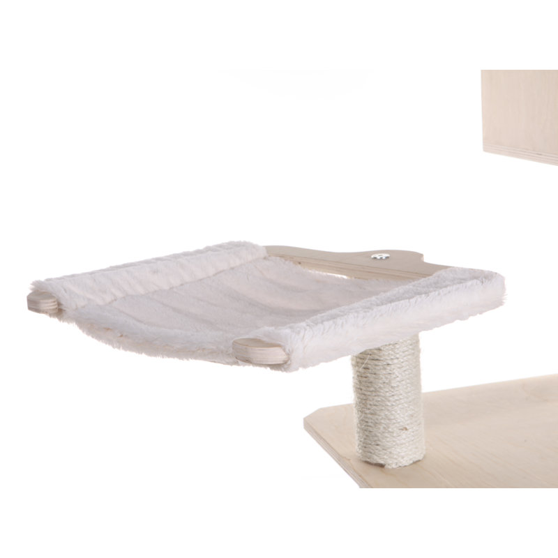 Natural Pine Freestanding Outdoor Cat House with Sisal Posts