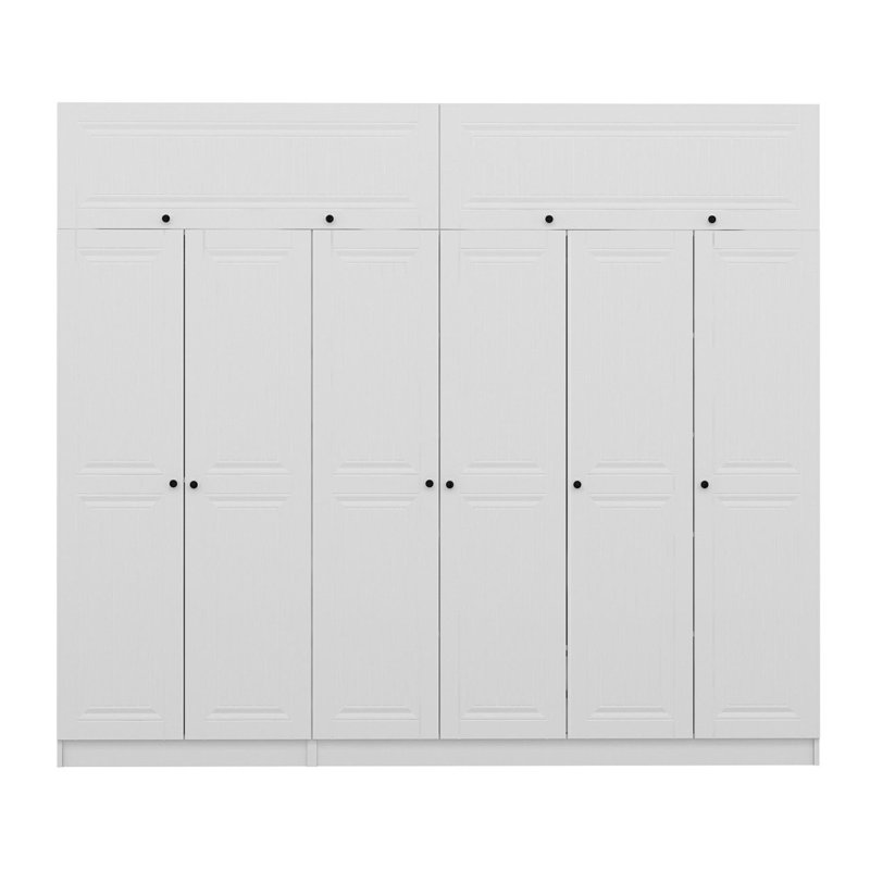 Elina Manufactured Wood Wardrobe, 255cm H x 270cm W x 52cm D