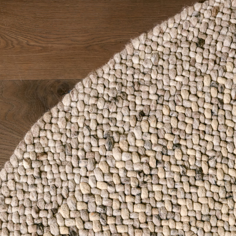 Tapis brun clair tissé à la main Jaipur Living Circadia, Rond 4 pi