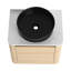 Meuble-lavabo de 61 cm avec lavabo en céramique décorative, porte simple à fermeture douce, contreplaqué - Idéal pour les rénovations