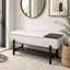 Banc de rangement rembourré Farmhouse avec compartiment caché, banc de hall d'entrée moderne-50874407