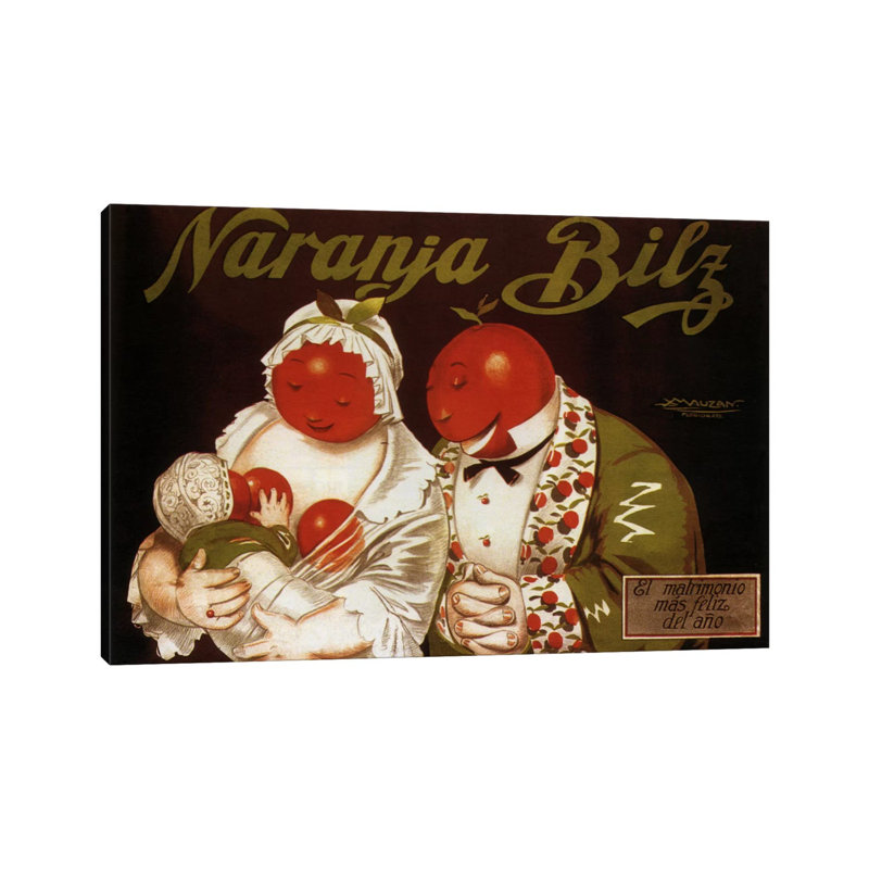 Naranja Bilz Advertising Vintage Poster - Wrapped Canvas Print, 30.48 cm H x 45.72 cm W