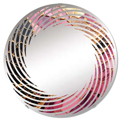 Minimalisme - Or rose Poteries - Miroir mural en spirale MIR107304 C