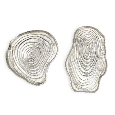 Ensemble de 2 plateaux de service en aluminium recyclé - 1 po