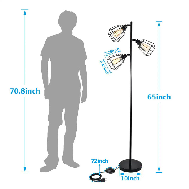 Airis 65'' Black LED Tree Floor Lamp