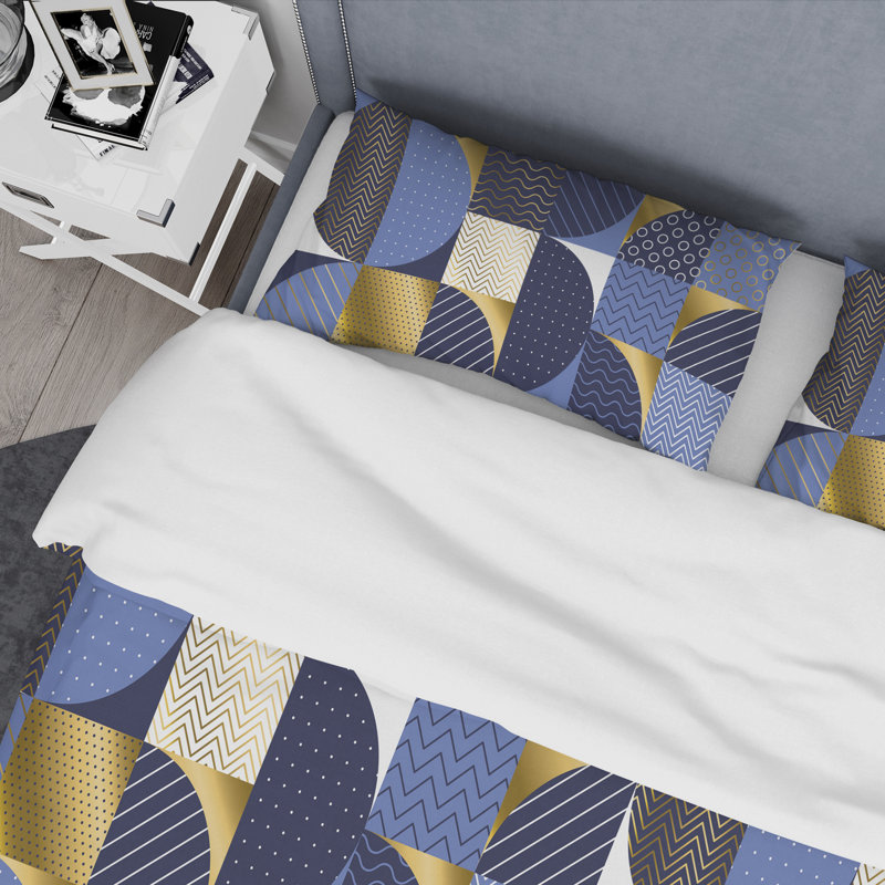 Retro Art Deco - Mid century bedding set - Modern Mid-century Bed cover set, King Duvet Cover + 2 Shams