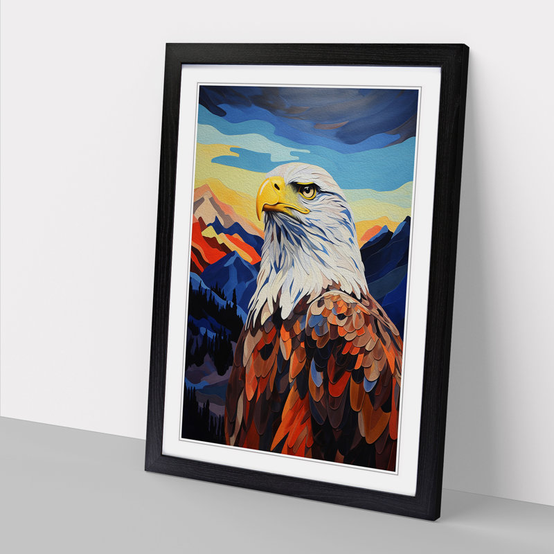 Eagle Colour Field No.2 - Framed Print, Black Framed, 64cm H x 46cm W