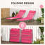Ensemble de 2 chaises longues pliantes inclinables à 6 positions