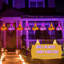 Chapeaux de sorcière suspendus illuminés d'Halloween 8 pièces, télécommande avec 8 modes d'éclairage illuminant les guirlandes d'Halloween de 14 pi
