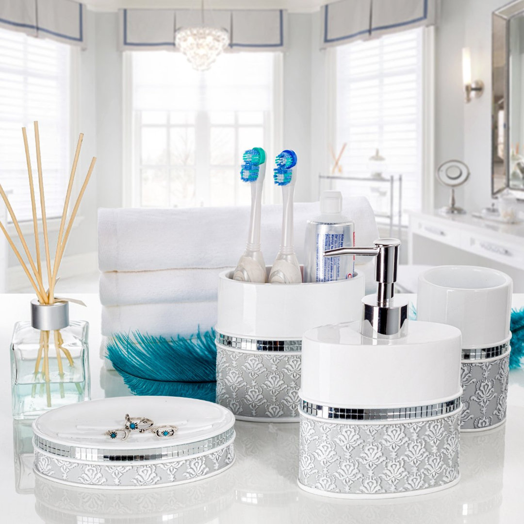 Mirror Damask Bathroom Accessory Set Creative Scents
