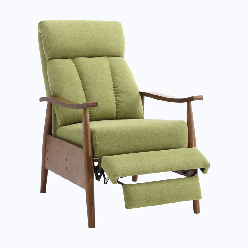 Fauteuil inclinable rembourré bamber, Lin vert olive