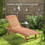 Chaise longue à roulettes avec cadre en bois