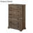 Modern 6-Drawer Tall Dresser with Textured Borders - Gray Wash Wood Chest of Drawers for Bedroom, Living Room & Hallway, Easy-Pull Handles, Anti-Tip Device, 29.5" L x 15.7" W x 48" H-76310956