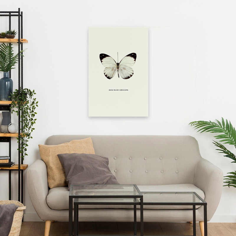 Papillon blanc - Art avec papillons, H 24 po x l 16 po