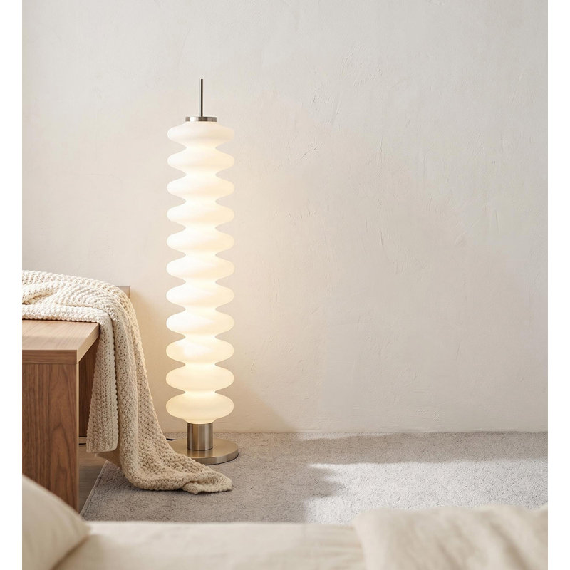 Minimalist Modern Wrought Iron and Acrylic Floor Lamp