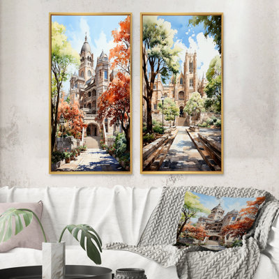 " College University Buildings Academic " 2 - Pieces