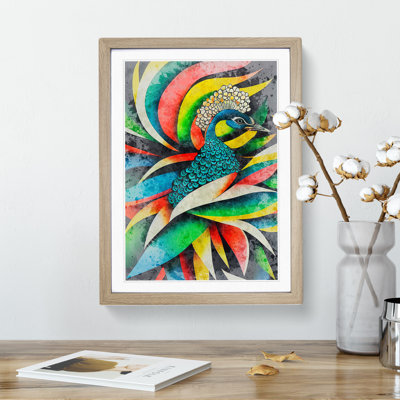 Peacock Colour No.2 1 Piece Single Picture Frame Painting