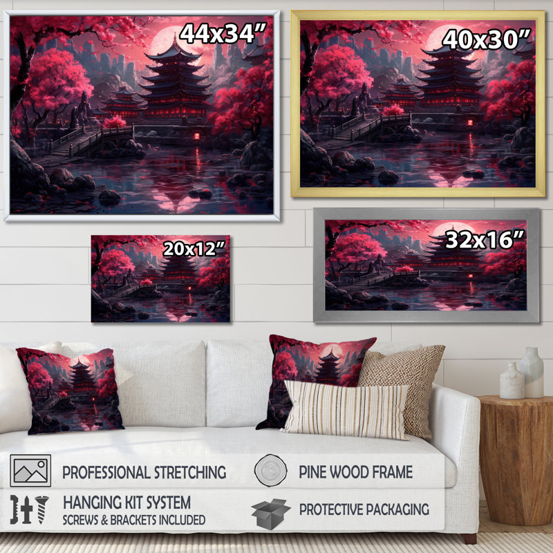 Terre du soleil levant sur toile, H 12 po x l 20 po x P 1 po, Toile tendue