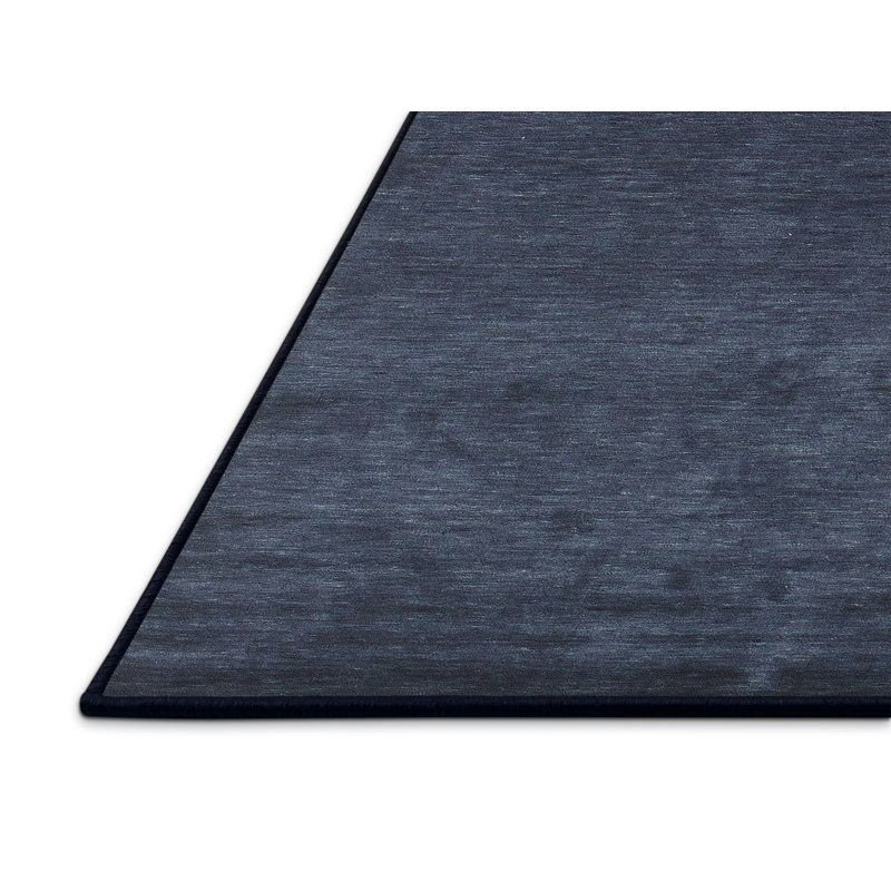 Tapis contemporain bleu marine, Rectangle 5 pi x 7 pi