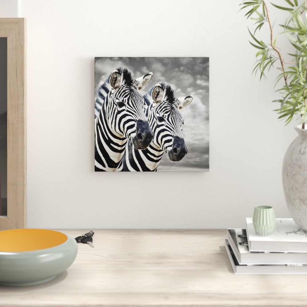 Leinwandbild Zwei Zebras