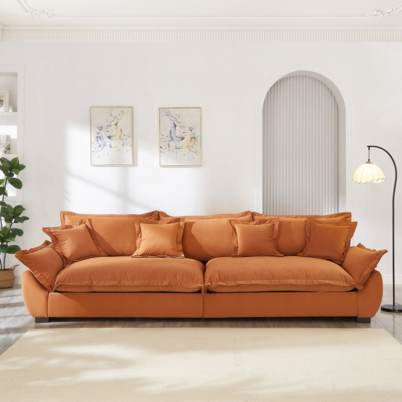 Modular Sectional Sofa, Sailing Design Sofa with Storage, Removable Backrest, Modern Deep Seat Sofa with Throw Pillows for Living Room Bedroom Apartment