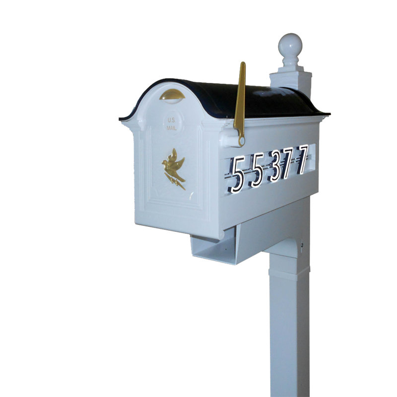 Plastic Post Mounted Mailbox