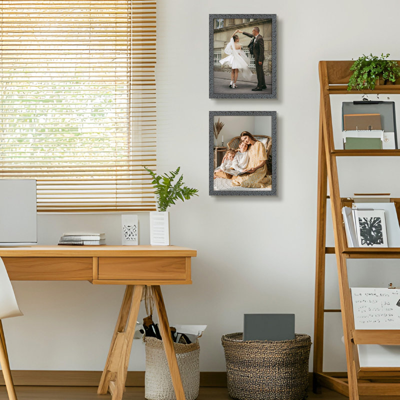 Ensemble de cadres photo en bois, H 15,08 po x l 12,09 po x P 0,59 po