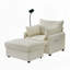 Chaise longue rembourrée avec repose-pieds et rangement Corduroy-1477534979