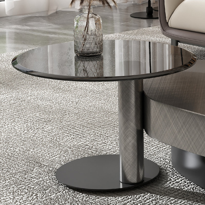 Table basse moderne et minimaliste en acier inoxydable