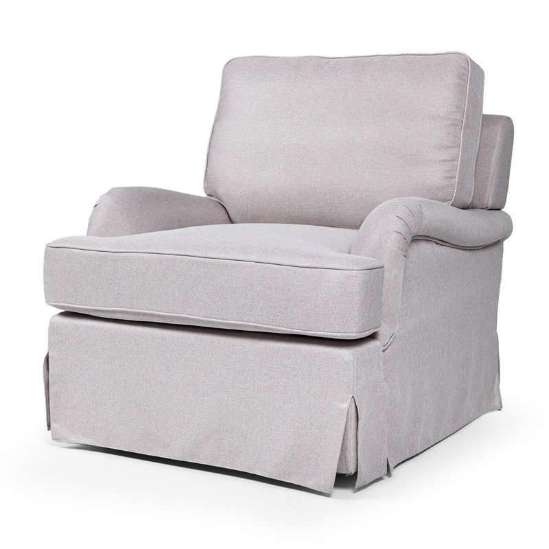 Fully Assembled Cream White 3D Textured Petal Accent Chair, White