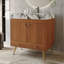 Meuble-lavabo autoportant Mid-Century avec plateau en marbre et lavabo en céramique-1866480725-1866480724