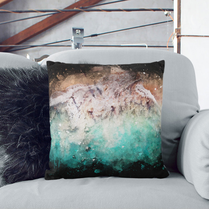 Square Cushion, 55cm H x 55cm W x 20cm D, Black