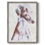 «Sitting Dog II», reproduction encadrée - bois massif-1973571174