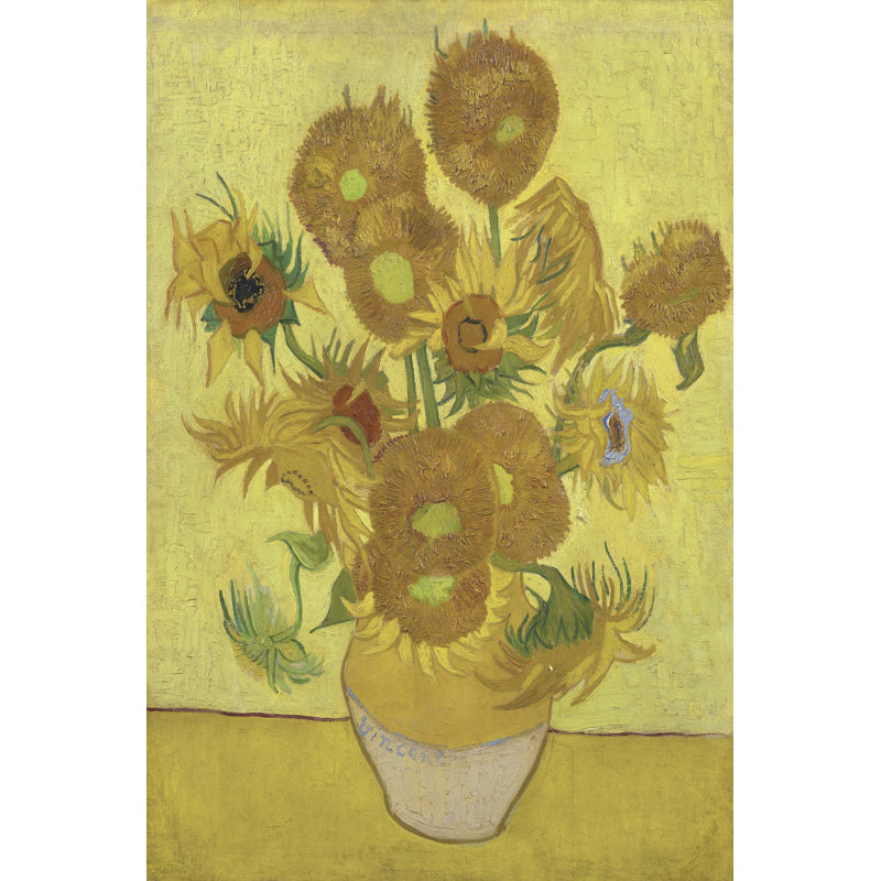 Van Gogh tournesols IV, H 48 po x l 32 po
