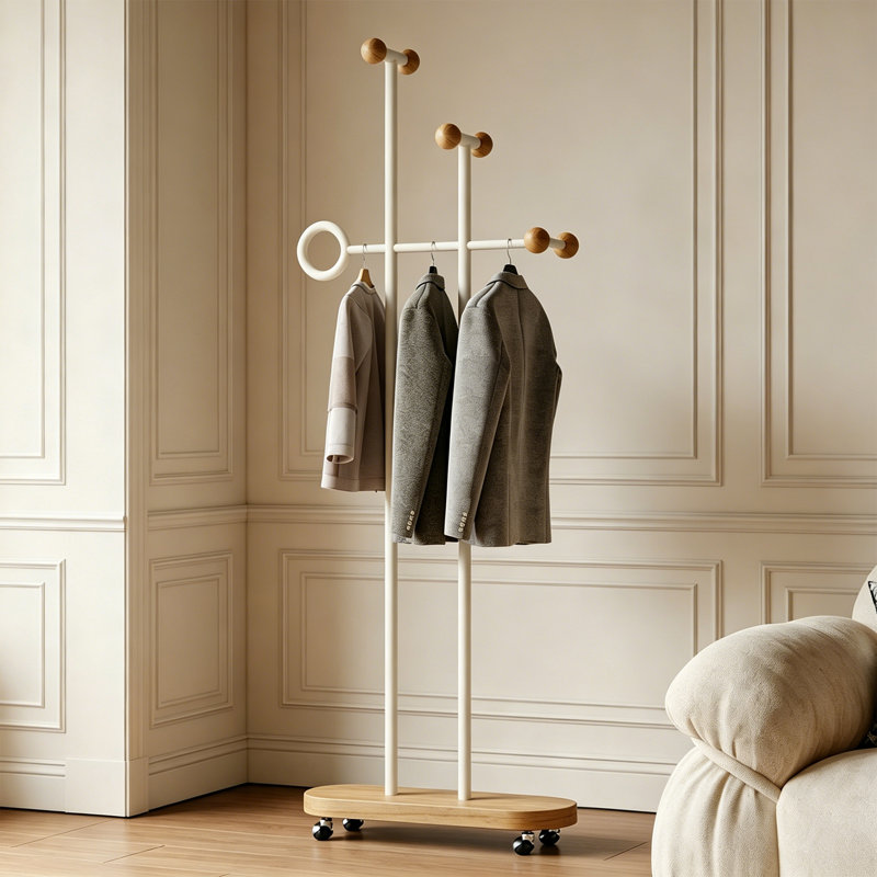 Modern Luxury Coat Rack, Cream