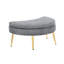 Confortable en velours côtelé simple gris de 43 pouces avec trois coussins décoratifs et un plateau de détente réglable pour deux petits appartements-795343367