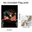 Drapeau de jardin quadrilatéral à motif de pygargue à tête blanche du 4 juillet, 12 po x 18 po Sunburst