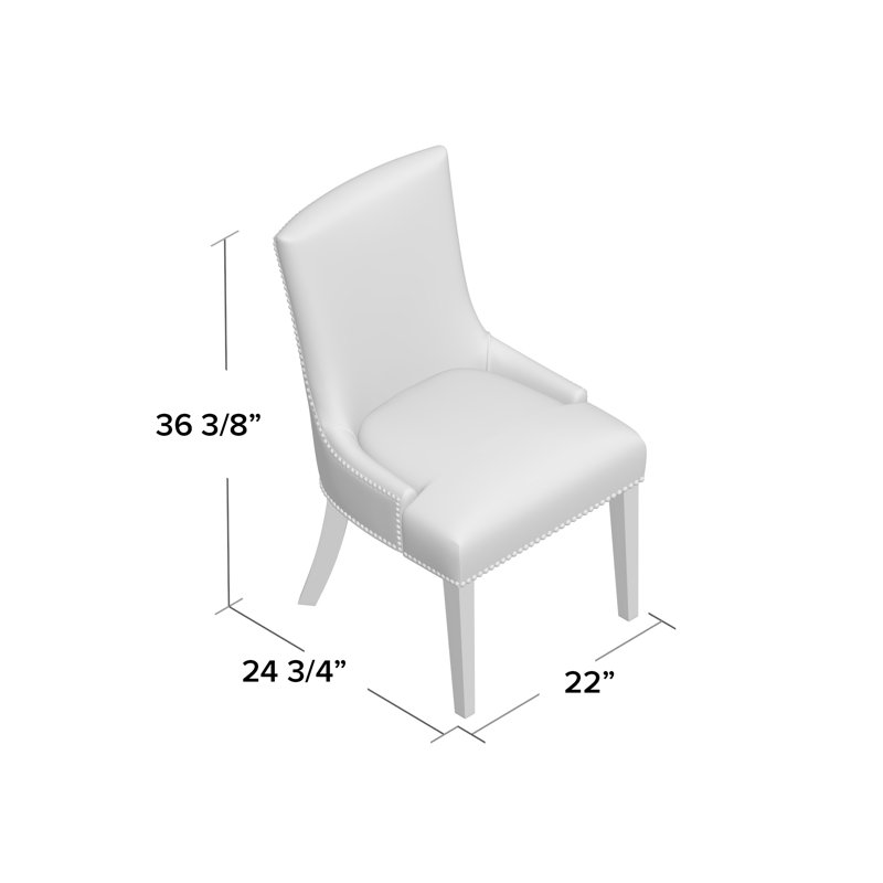 Capetown 19.5'' H Upholstered Side Chair, Pink/White Striped Linen Blend, 2