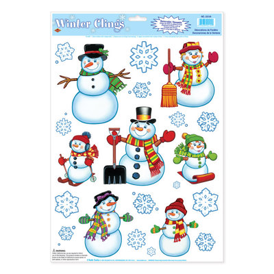 Christmas Snowman/Snowflake Clings