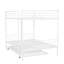 Lit double superposé au dessus d'un lit double avec gigogne, blanc-1663509897-1663509898